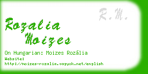 rozalia moizes business card
