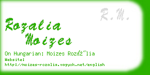 rozalia moizes business card